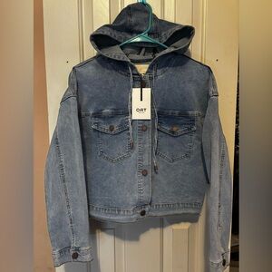 Oat New York Blue Jean Jacket with Hood